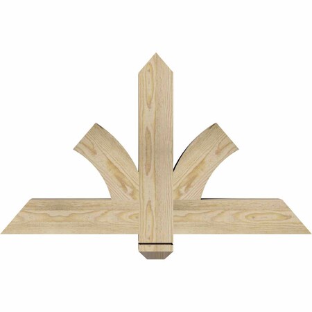 Ekena Millwork Redmond Rough Sawn Timber Gable Bracket, Douglas Fir, 36"W x 21"H x 4"D x 4"F, 14/12 Pitch GBW036X21X0404RED00RDF